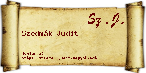Szedmák Judit névjegykártya